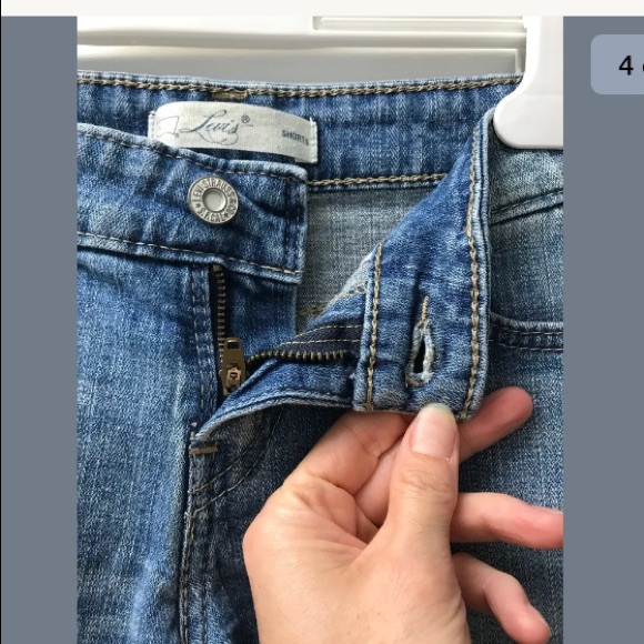 Levi’s Juniors Cuffed Jean Shorts Med Wash Size 5 - Picture 3 of 8